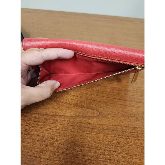 Coach Red Saffiano Leather Slim Envelope Wallet 49350 - Picture 11 of 11
